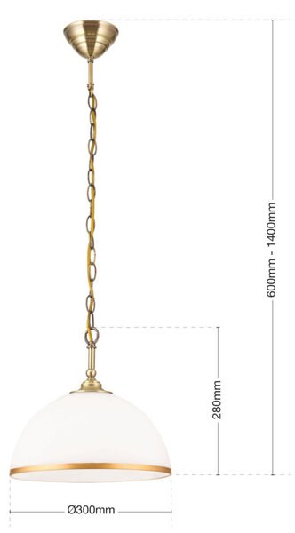 OLD LAMP klasszikus függőlámpa lánccal