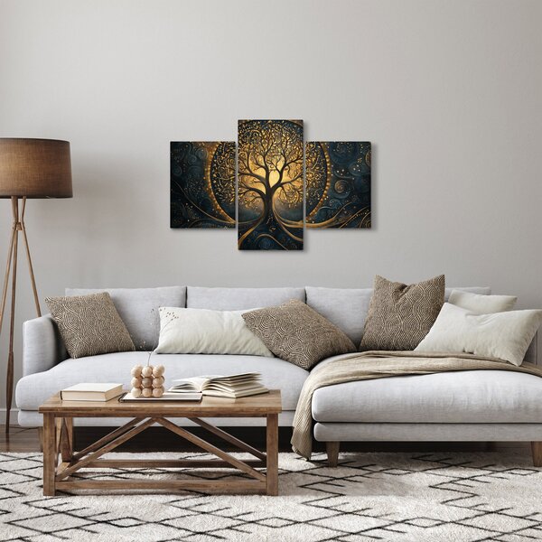 Kép – Arany aurájú fa (90x60 cm)