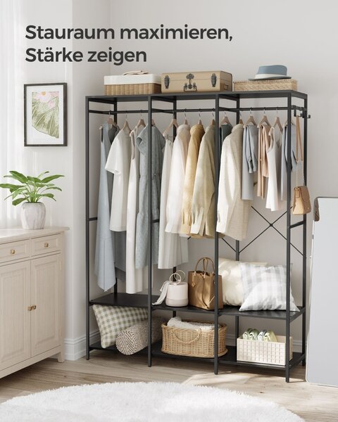 Fogas, Songmics, fekete, 141x40x180 cm