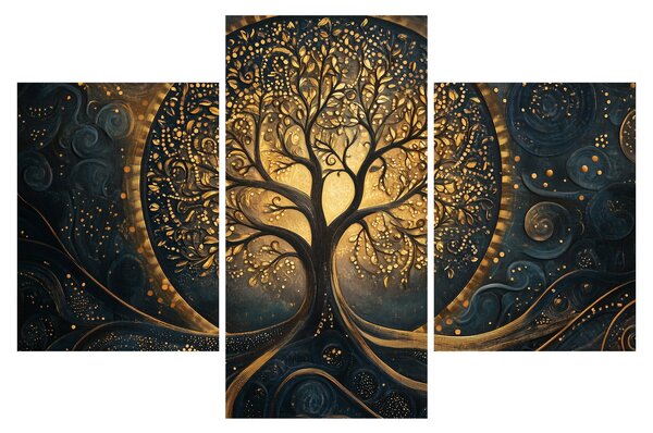 Kép – Arany aurájú fa (90x60 cm)