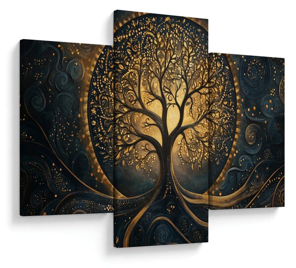 Kép – Arany aurájú fa (90x60 cm)