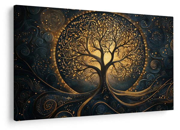 Kép – Arany aurájú fa (90x60 cm)