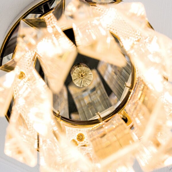 LED kristály mennyezeti lámpa PRISM, arany