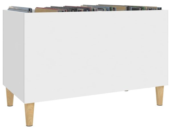 Fehér szerelt fa hanglemezszekrény 74,5x38x48 cm
