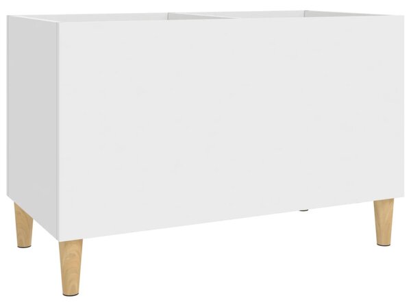 Fehér szerelt fa hanglemezszekrény 74,5x38x48 cm