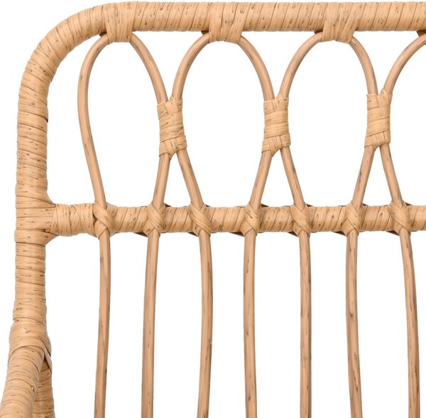 2 db fekete PE rattan karfás kerti szék 56 x 64 x 80 cm