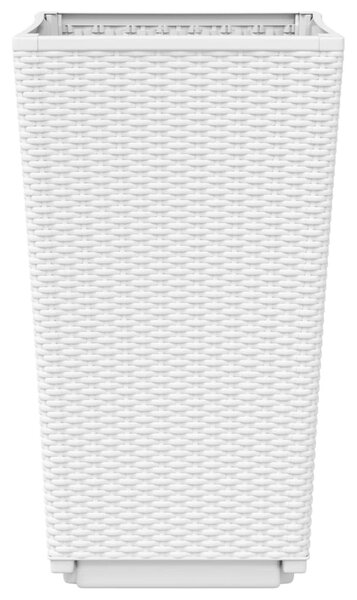 2 db fehér polipropilén kerti ültetőláda 32,5 x 32,5 x 57 cm