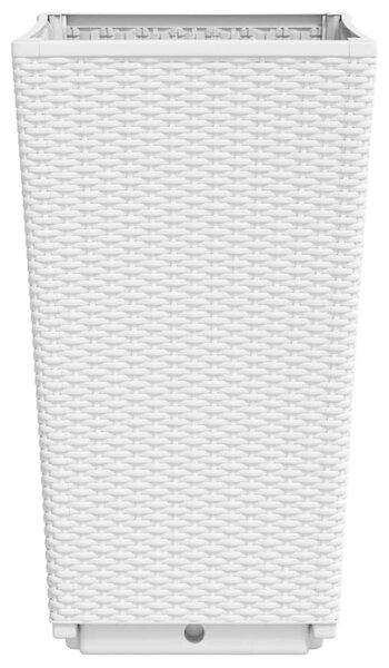 2 db fehér polipropilén kerti ültetőláda 32,5 x 32,5 x 57 cm