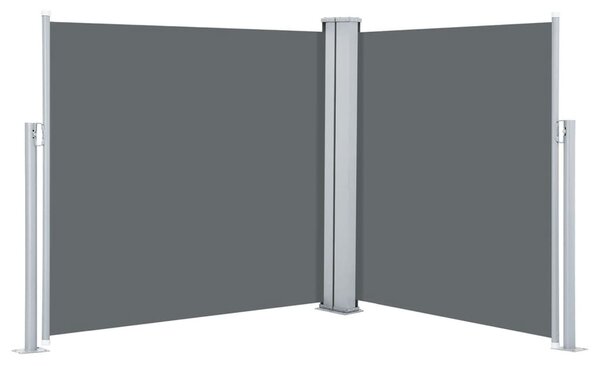 Antracitszürke behúzható oldalsó napellenző 100 x 600 cm