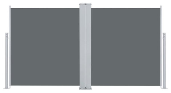 Antracitszürke behúzható oldalsó napellenző 100 x 600 cm