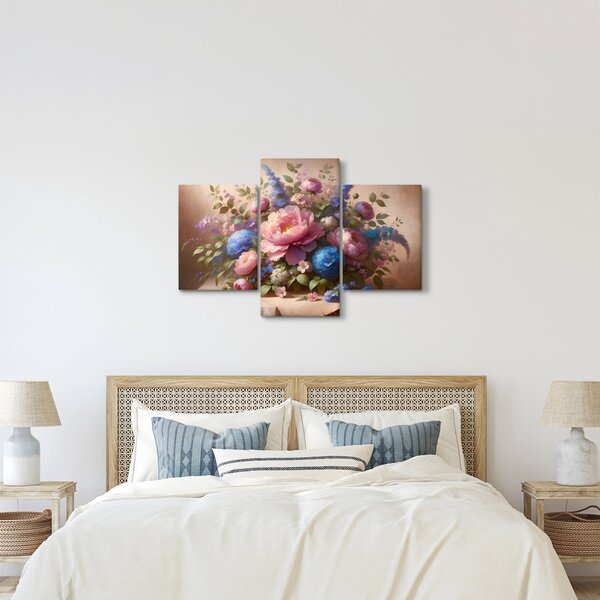Kép - Asztal tele virágokkal (90x60 cm)
