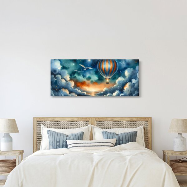 Kép - Repülés az éjjeli ég alatt (120x50 cm)
