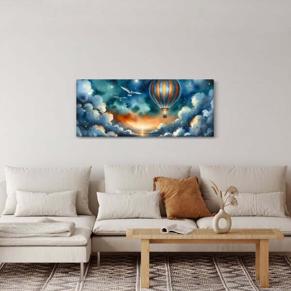Kép - Repülés az éjjeli ég alatt (120x50 cm)