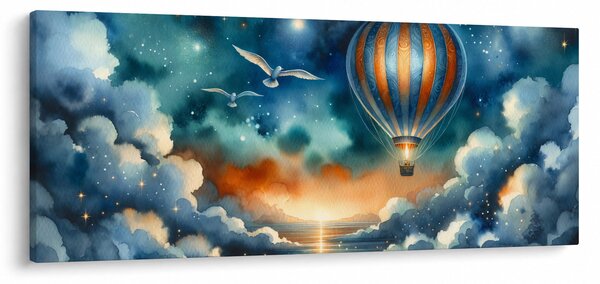 Kép - Repülés az éjjeli ég alatt (120x50 cm)