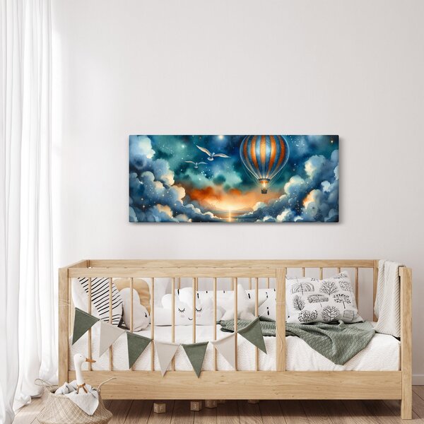 Kép - Repülés az éjjeli ég alatt (120x50 cm)