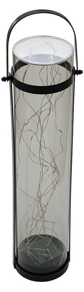 Napelemes lámpa LANTERN GREY 46 cm szürke