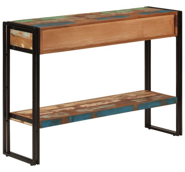 Tömör újrahasznosított fa tálalóasztal 110x30x76 cm