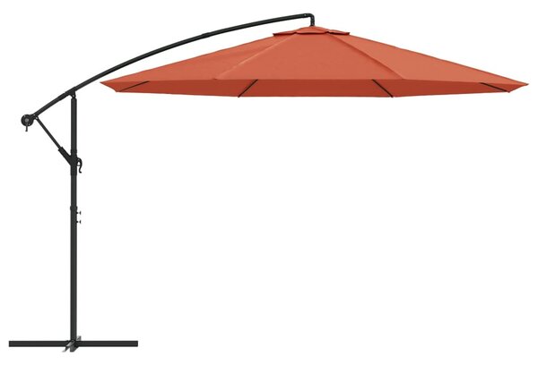 Terrakotta konzolos kerti napernyő alumínium rúddal 350 cm