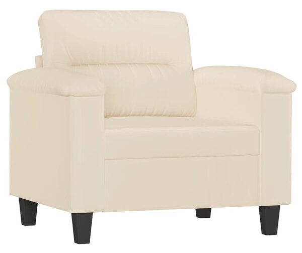 Bézs mikroszálas szövet kanapéfotel 60 cm