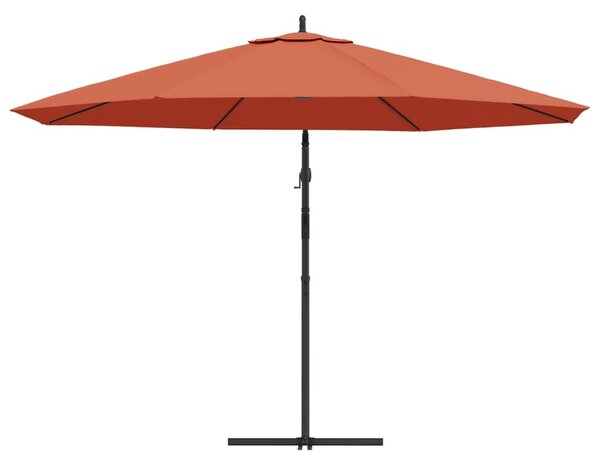 Terrakotta konzolos kerti napernyő alumínium rúddal 350 cm