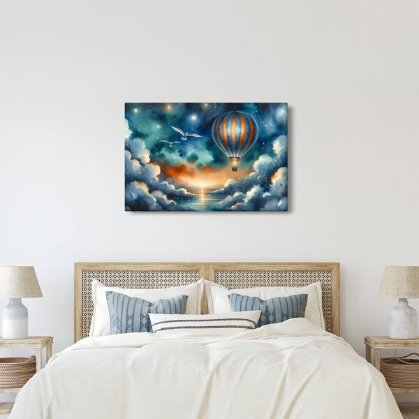 Kép - Repülés az éjjeli ég alatt (90x60 cm)