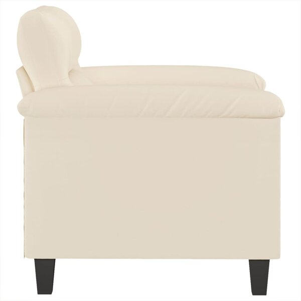 Bézs mikroszálas szövet kanapéfotel 60 cm