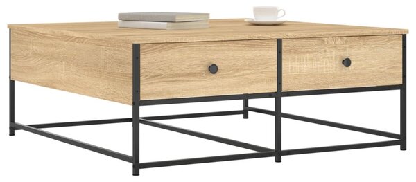Sonoma tölgy színű szerelt fa dohányzóasztal 100 x 99 x 40 cm