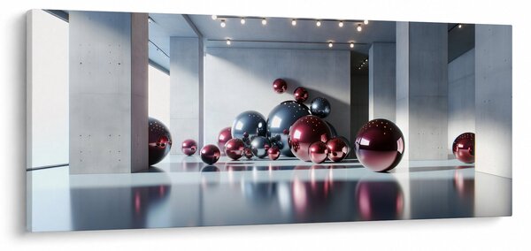 Kép - 3D tér gömbökkel II. (120x50 cm)