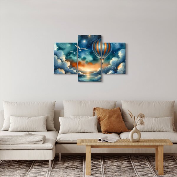 Kép - Repülés az éjjeli ég alatt (90x60 cm)