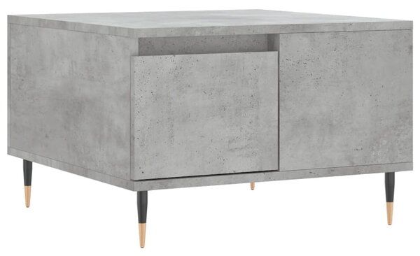 Betonszürke szerelt fa dohányzóasztal 55x55x36,5 cm