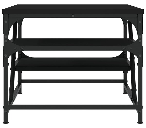 Fekete szerelt fa dohányzóasztal 100 x 49 x 40 cm
