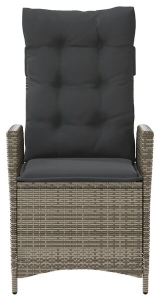 3 részes szürke polyrattan bisztrógarnitúra párnákkal
