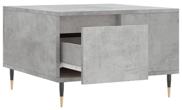 Betonszürke szerelt fa dohányzóasztal 55x55x36,5 cm