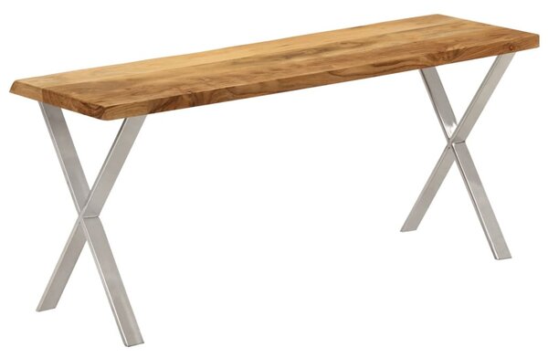 Tömör akácfa pad természetes éllel 105 cm