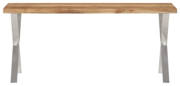 Tömör akácfa pad természetes éllel 105 cm