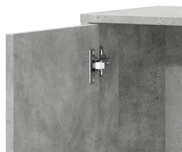 2 db betonszürke szerelt fa tálalószekrény 60 x 31 x 70 cm