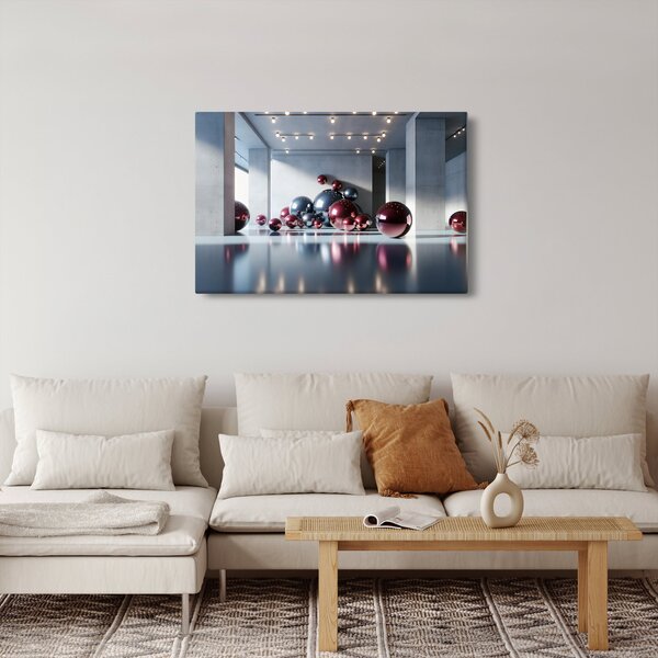 Kép - 3D tér gömbökkel II. (90x60 cm)