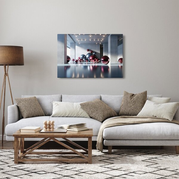 Kép - 3D tér gömbökkel II. (90x60 cm)