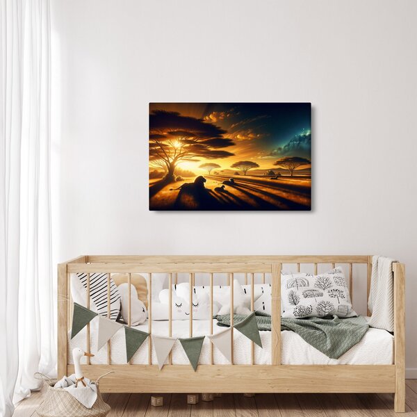 Kép - Pihenő oroszlánok (90x60 cm)