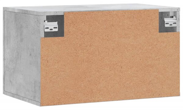 Betonszürke szerelt fa faliszekrény 60 x 36,5 x 35 cm