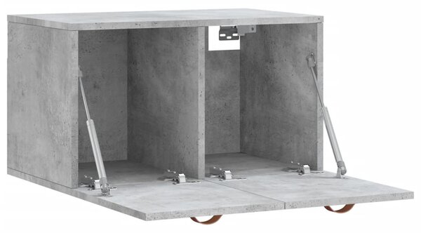 Betonszürke szerelt fa faliszekrény 60 x 36,5 x 35 cm