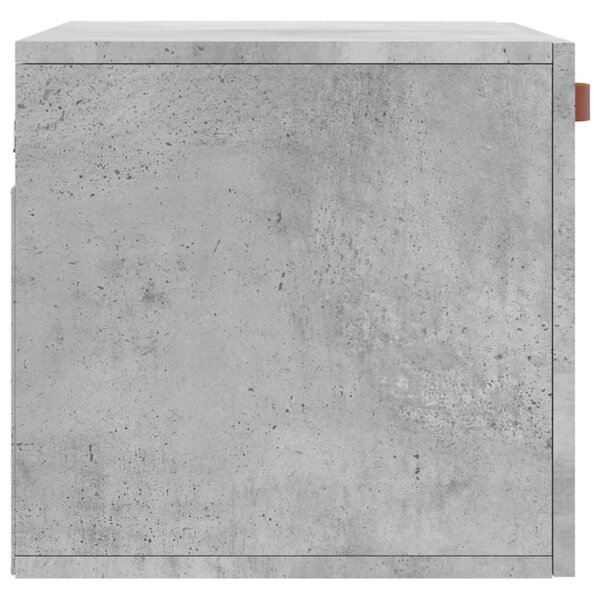 Betonszürke szerelt fa faliszekrény 60 x 36,5 x 35 cm