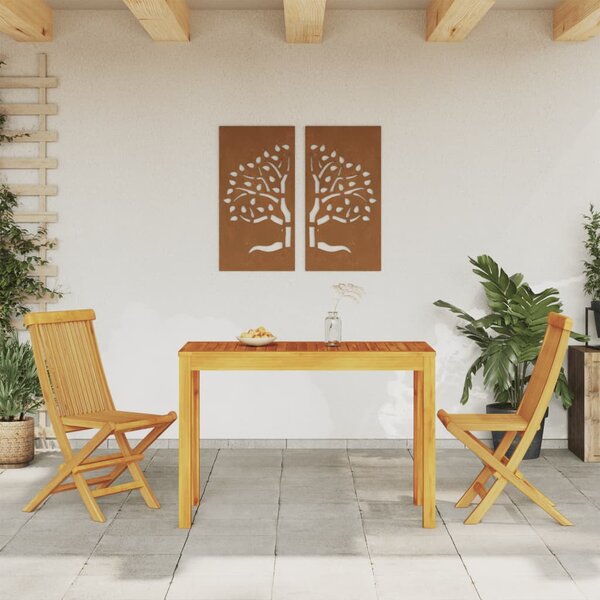 Tömör akácfa kerti étkezőasztal 110 x 55 x 75 cm