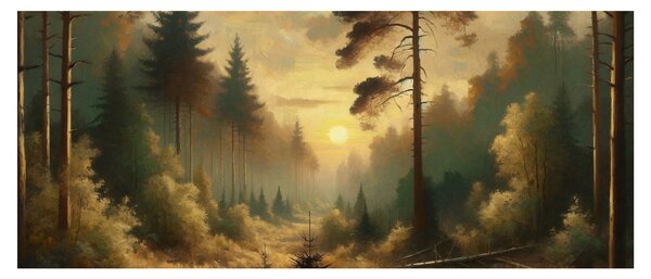 Kép - Napfény az erdőben (120x50 cm)