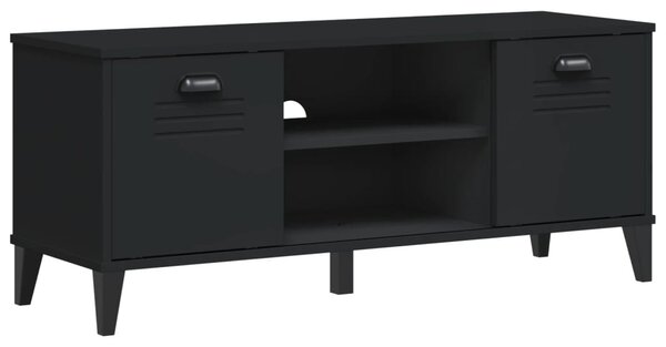 VIKEN fekete szerelt fa cipőtároló pad 106 x 35 x 45 cm