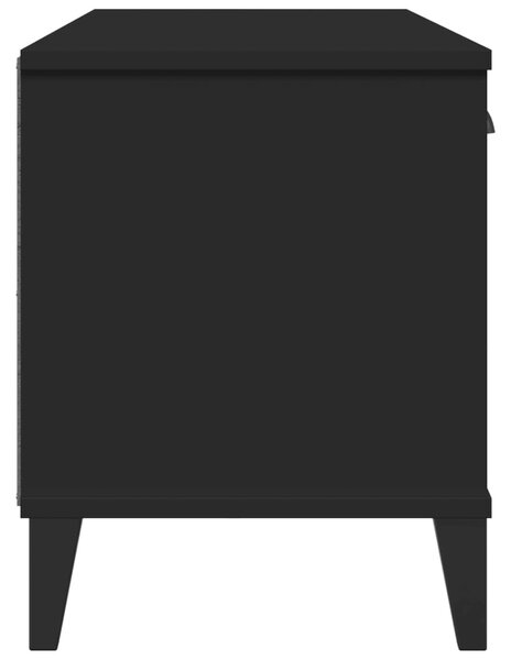 VIKEN fekete szerelt fa cipőtároló pad 106 x 35 x 45 cm