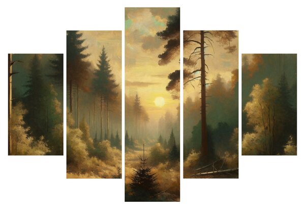 Kép - Napfény az erdőben (150x105 cm)