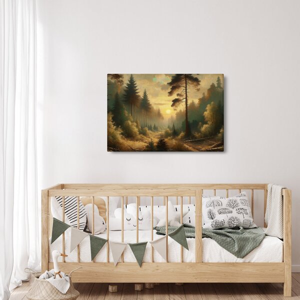 Kép - Napfény az erdőben (90x60 cm)