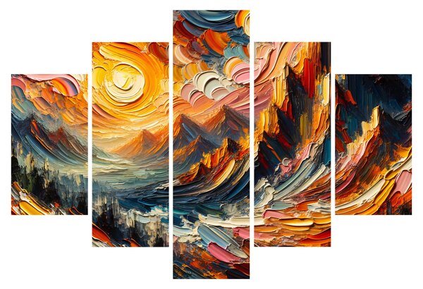 Kép - Hegyek, melyeket napfény ölel (150x105 cm)