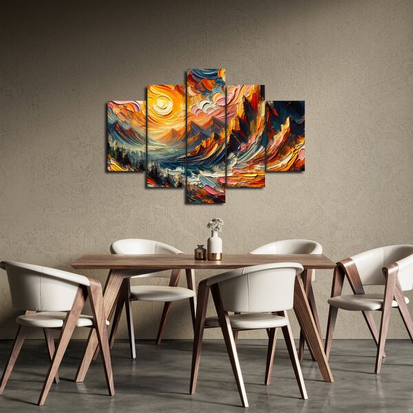 Kép - Hegyek, melyeket napfény ölel (150x105 cm)